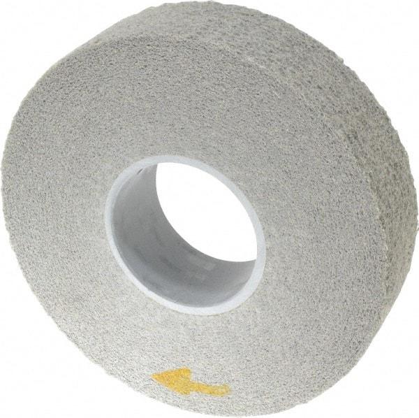 3M - 8" Diam, 2" Face Width, 3" Center Hole, Medium Grade, Aluminum Oxide Deburring Wheel - Convolute, Hard Density 8 Grade, 4,500 RPM - Americas Industrial Supply