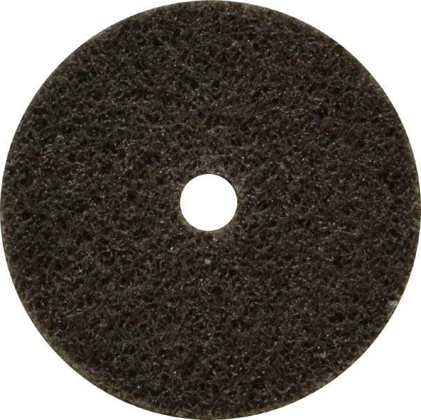 3M - 1-1/2" Diam, 1/8" Face Width, 3/16" Center Hole, Medium Grade, Aluminum Oxide Deburring Wheel - Unitized, Hard Density 6 Grade, 30,100 RPM - Americas Industrial Supply