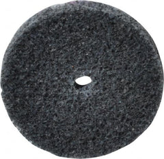 3M - 1-1/2" Diam, 1/4" Face Width, 3/16" Center Hole, Fine Grade, Silicon Carbide Deburring Wheel - Unitized, Soft Density 2 Grade, 20,100 RPM - Americas Industrial Supply