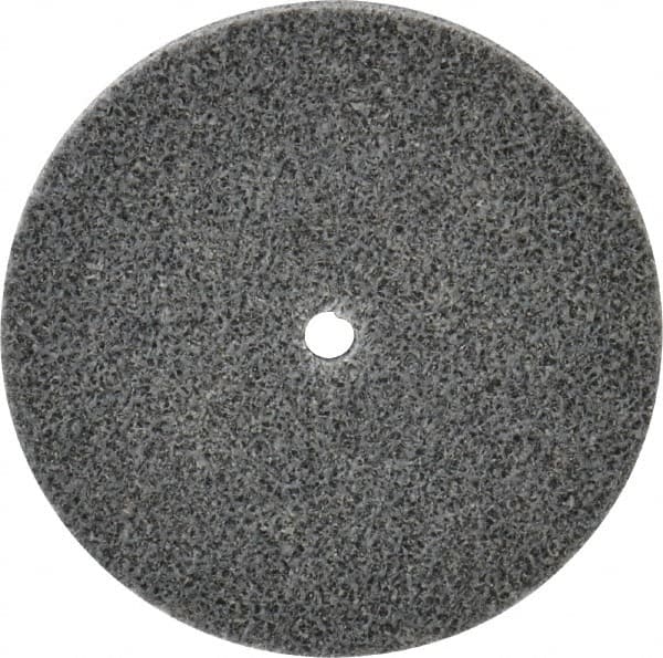 3M - 3" Diam, 1/4" Face Width, 1/4" Center Hole, Medium Grade, Aluminum Oxide Deburring Wheel - Unitized, Soft Density 2 Grade, 12,100 RPM - Americas Industrial Supply