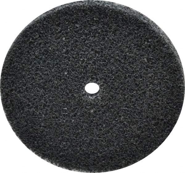3M - 3" Diam, 1/4" Face Width, 1/4" Center Hole, Fine Grade, Silicon Carbide Deburring Wheel - Unitized, Soft Density 2 Grade, 12,100 RPM - Americas Industrial Supply
