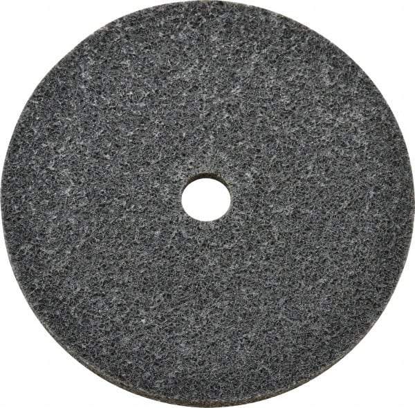 3M - 3" Diam, 1/4" Face Width, 3/8" Center Hole, Fine Grade, Silicon Carbide Deburring Wheel - Unitized, Hard Density 6 Grade, 18,100 RPM - Americas Industrial Supply