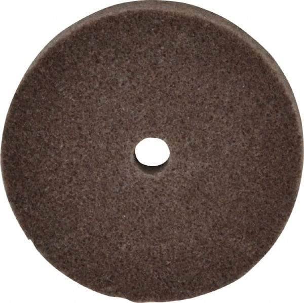3M - 3" Diam, 1/2" Face Width, 3/8" Center Hole, Medium Grade, Aluminum Oxide Deburring Wheel - Unitized, Hard Density 8 Grade, 15,100 RPM - Americas Industrial Supply