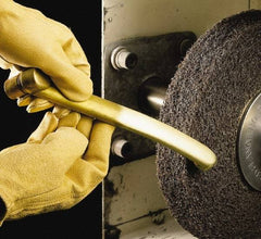 3M - 12" Diam, 4" Face Width, 5" Center Hole, Fine Grade, Silicon Carbide Deburring Wheel - Convolute, Hard Density 7 Grade, 3,000 RPM - Americas Industrial Supply
