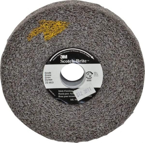 3M - 6" Diam, 1" Face Width, 1" Center Hole, Medium Grade, Silicon Carbide Deburring Wheel - Convolute, Soft Density 2 Grade, 6,000 RPM - Americas Industrial Supply