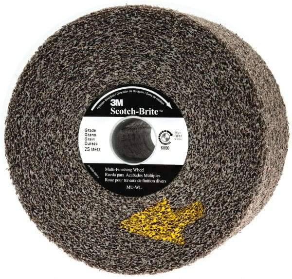 3M - 6" Diam, 4" Face Width, 1" Center Hole, Medium Grade, Silicon Carbide Deburring Wheel - Convolute, Soft Density 2 Grade, 6,000 RPM - Americas Industrial Supply