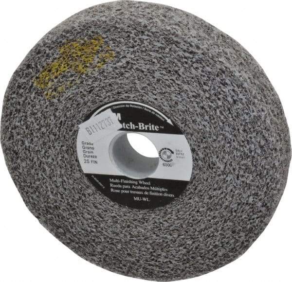 3M - 6" Diam, 1" Face Width, 1" Center Hole, Fine Grade, Silicon Carbide Deburring Wheel - Convolute, Soft Density 2 Grade, 6,000 RPM - Americas Industrial Supply