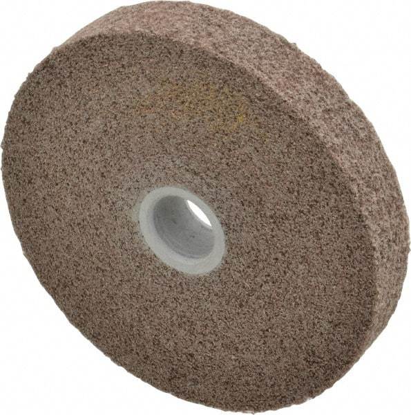3M - 6" Diam, 1" Face Width, 1" Center Hole, Medium Grade, Aluminum Oxide Deburring Wheel - Convolute, Hard Density 7 Grade, 6,000 RPM - Americas Industrial Supply