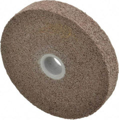 3M - 6" Diam, 1" Face Width, 1" Center Hole, Medium Grade, Aluminum Oxide Deburring Wheel - Convolute, Hard Density 7 Grade, 6,000 RPM - Americas Industrial Supply