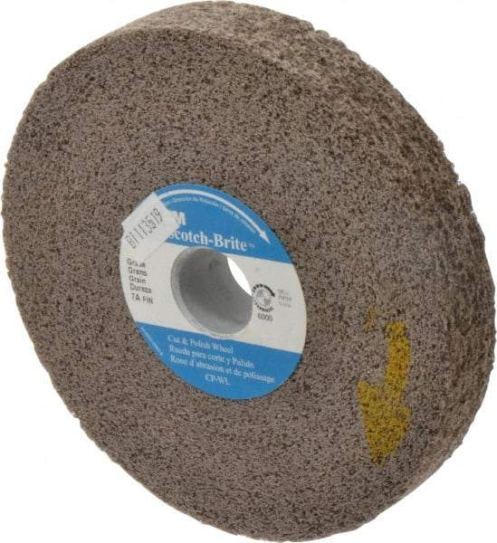 3M - 6" Diam, 1" Face Width, 1" Center Hole, Fine Grade, Aluminum Oxide Deburring Wheel - Convolute, Hard Density 7 Grade, 6,000 RPM - Americas Industrial Supply