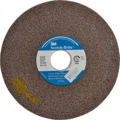 3M - 6" Diam, 1/2" Face Width, 1" Center Hole, Fine Grade, Aluminum Oxide Deburring Wheel - Convolute, Medium Density 5 Grade, 6,000 RPM - Americas Industrial Supply