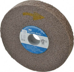 3M - 6" Diam, 1" Face Width, 1" Center Hole, Fine Grade, Aluminum Oxide Deburring Wheel - Convolute, Medium Density 5 Grade, 6,000 RPM - Americas Industrial Supply