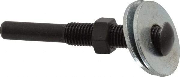 3M - 1/4" Shank Diam Unitized Deburring Wheel Mandrel - Compatible with 2 Inch, 3" Diam x 1/4" Wide x 1/4" Hole Deburring Wheels - Americas Industrial Supply