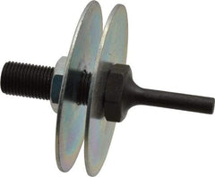 3M - 1/4" Shank Diam Unitized Deburring Wheel Mandrel - Compatible with 3" - 6" Diam x 1/4" Wide x 1/2" Hole Deburring Wheels - Americas Industrial Supply