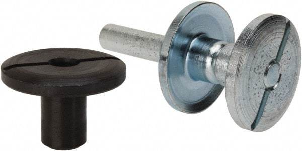 3M - 1/4" Shank Diam Unitized Deburring Wheel Mandrel - Compatible with 2" - 4" Diam x 3/4" Wide x 3/8" Hole Deburring Wheels - Americas Industrial Supply