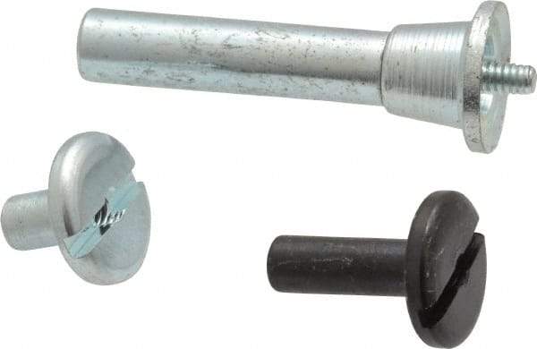 3M - 1/4" Shank Diam Unitized Deburring Wheel Mandrel - Compatible with 1" - 2" Diam x 1/8" Wide x 3/16" Hole Deburring Wheels - Americas Industrial Supply
