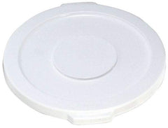 Rubbermaid - Round Lid for Use with 10 Gal Round Trash Cans - White, Polyethylene, For 2632 Brute Trash Cans - Americas Industrial Supply