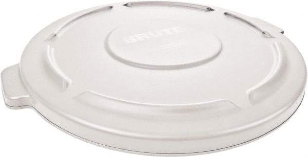 Rubbermaid - Round Lid for Use with 20 Gal Round Trash Cans - White, Polyethylene, For Brute Trash Cans - Americas Industrial Supply