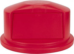 Rubbermaid - Round Lid for Use with 32 Gal Round Trash Cans - Red, Polyethylene, For 2632 Brute Trash Cans - Americas Industrial Supply