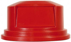 Rubbermaid - Round Lid for Use with 55 Gal Round Trash Cans - Red, Polyethylene, For 2655 Brute Trash Cans - Americas Industrial Supply