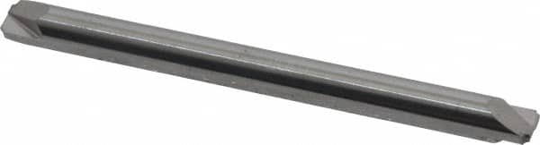 Accupro - 0.01" Radius, 1/8" Mill Diam, 2 Flute Solid Carbide Corner Rounding End Mill - Double End, Uncoated, 1-1/2" OAL, 1/8" Shank Diam - Americas Industrial Supply