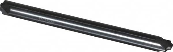 Accupro - 0.025" Radius, 1/8" Mill Diam, 2 Flute Solid Carbide Corner Rounding End Mill - Double End, Uncoated, 1-1/2" OAL, 1/8" Shank Diam - Americas Industrial Supply