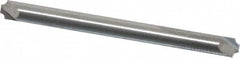 Accupro - 0.031" Radius, 1/8" Mill Diam, 2 Flute Solid Carbide Corner Rounding End Mill - Double End, Uncoated, 1-1/2" OAL, 1/8" Shank Diam - Americas Industrial Supply