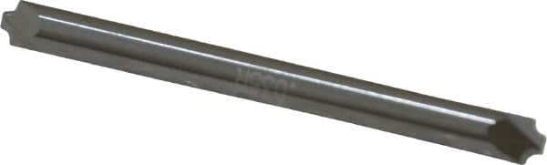 Accupro - 0.035" Radius, 1/8" Mill Diam, 2 Flute Solid Carbide Corner Rounding End Mill - Double End, Uncoated, 1-1/2" OAL, 1/8" Shank Diam - Americas Industrial Supply