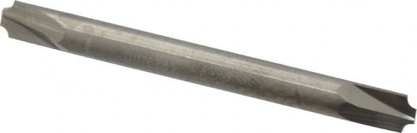 Accupro - 0.046" Radius, 3/16" Mill Diam, 2 Flute Solid Carbide Corner Rounding End Mill - Double End, Uncoated, 2" OAL, 3/16" Shank Diam - Americas Industrial Supply