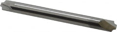 Accupro - 0.05" Radius, 3/16" Mill Diam, 2 Flute Solid Carbide Corner Rounding End Mill - Double End, Uncoated, 2" OAL, 3/16" Shank Diam - Americas Industrial Supply