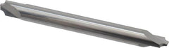 Accupro - 0.072" Radius, 1/4" Mill Diam, 2 Flute Solid Carbide Corner Rounding End Mill - Double End, Uncoated, 2-1/2" OAL, 1/4" Shank Diam - Americas Industrial Supply
