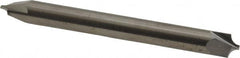 Accupro - 0.094" Radius, 1/4" Mill Diam, 2 Flute Solid Carbide Corner Rounding End Mill - Double End, Uncoated, 2-1/2" OAL, 1/4" Shank Diam - Americas Industrial Supply