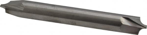 Accupro - 0.118" Radius, 5/16" Mill Diam, 2 Flute Solid Carbide Corner Rounding End Mill - Double End, Uncoated, 2-1/2" OAL, 5/16" Shank Diam - Americas Industrial Supply
