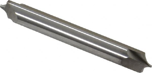 Accupro - 1/8" Radius, 5/16" Mill Diam, 2 Flute Solid Carbide Corner Rounding End Mill - Double End, Uncoated, 2-1/2" OAL, 5/16" Shank Diam - Americas Industrial Supply