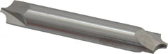 Accupro - 0.14" Radius, 3/8" Mill Diam, 2 Flute Solid Carbide Corner Rounding End Mill - Double End, Uncoated, 2-1/2" OAL, 3/8" Shank Diam - Americas Industrial Supply