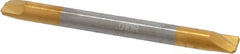 Accupro - 0.01" Radius, 1/8" Mill Diam, 2 Flute Solid Carbide Corner Rounding End Mill - Double End, TiN Finish, 1-1/2" OAL, 1/8" Shank Diam - Americas Industrial Supply