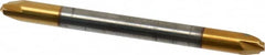 Accupro - 0.02" Radius, 1/8" Mill Diam, 2 Flute Solid Carbide Corner Rounding End Mill - Double End, TiN Finish, 1-1/2" OAL, 1/8" Shank Diam - Americas Industrial Supply