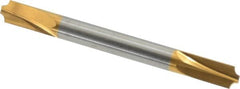 Accupro - 0.055" Radius, 3/16" Mill Diam, 2 Flute Solid Carbide Corner Rounding End Mill - Double End, TiN Finish, 2" OAL, 3/16" Shank Diam - Americas Industrial Supply