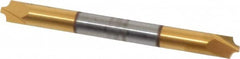 Accupro - 0.062" Radius, 3/16" Mill Diam, 2 Flute Solid Carbide Corner Rounding End Mill - Double End, TiN Finish, 2" OAL, 3/16" Shank Diam - Americas Industrial Supply