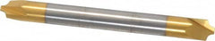 Accupro - 0.078" Radius, 1/4" Mill Diam, 2 Flute Solid Carbide Corner Rounding End Mill - Double End, TiN Finish, 2-1/2" OAL, 1/4" Shank Diam - Americas Industrial Supply
