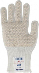 SHOWA - Size S (7), ANSI Cut Lvl 4, Puncture Lvl 1, Abrasion Lvl 2, Rubber Coated Cut Resistant Gloves - Palm & Fingers Coated, Knit Wrist, White, Ambidextrous - Americas Industrial Supply