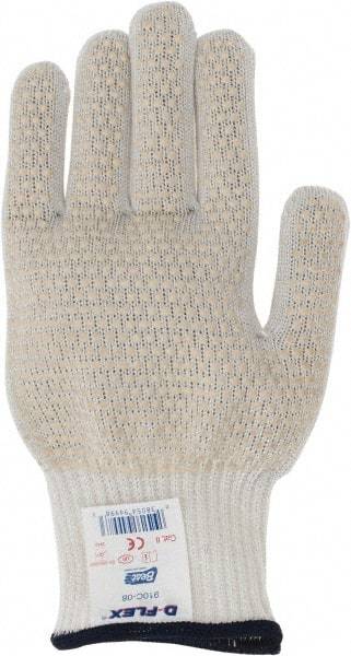 SHOWA - Size M (8), ANSI Cut Lvl 4, Puncture Lvl 1, Abrasion Lvl 2, Rubber Coated Cut Resistant Gloves - Fully Coated Coated, Knit Wrist, White, Ambidextrous - Americas Industrial Supply