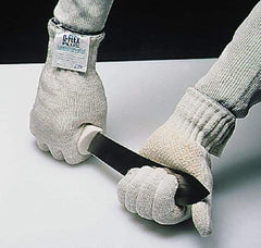 SHOWA - Size S (7), ANSI Cut Lvl 5, Puncture Lvl 1, Abrasion Lvl 1, Rubber Coated Cut Resistant Gloves - Palm Coated, Stainless Steel Lining, Knit Wrist, White, Right - Americas Industrial Supply