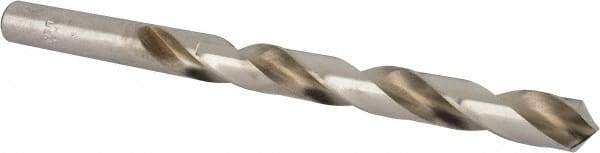 Made in USA - Letter W 118° High Speed Steel Jobber Drill - Bright Finish, Right Hand Cut, Spiral Flute, Straight Shank, 5-1/8" OAL, Standard Point - Americas Industrial Supply