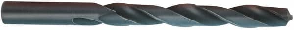 Chicago-Latrobe - #37 135° High Speed Steel Jobber Drill - TiCN Finish, Right Hand Cut, Spiral Flute, Straight Shank, 2-1/2" OAL, Split Point - Americas Industrial Supply