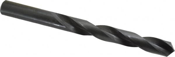 Interstate - 41/64" 118° High Speed Steel Jobber Drill - Oxide Finish, Right Hand Cut, Spiral Flute, Straight Shank, 7-1/8" OAL, Standard Point - Americas Industrial Supply