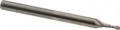 OSG - 3/64", 9/64" LOC, 1/8" Shank Diam, 1-1/2" OAL, 2 Flute, Solid Carbide Square End Mill - Single End, Uncoated, Spiral Flute, 30° Helix, Centercutting, Right Hand Cut, Right Hand Flute, Series 402 - Americas Industrial Supply