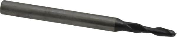 OSG - 5/64", 1/4" LOC, 1/8" Shank Diam, 1-1/2" OAL, 2 Flute, Solid Carbide Square End Mill - Single End, TiAlN Finish, Spiral Flute, 30° Helix, Centercutting, Right Hand Cut, Right Hand Flute, Series 402 - Americas Industrial Supply