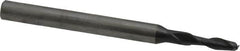 OSG - 5/64", 1/4" LOC, 1/8" Shank Diam, 1-1/2" OAL, 2 Flute, Solid Carbide Square End Mill - Single End, TiAlN Finish, Spiral Flute, 30° Helix, Centercutting, Right Hand Cut, Right Hand Flute, Series 402 - Americas Industrial Supply