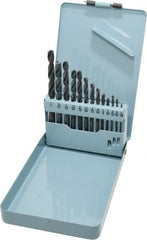 Interstate - 1/16 to 1/4", 118° Point, Oxide Finish, High Speed Steel Jobber Length Drill Bit Set - Exact Industrial Supply